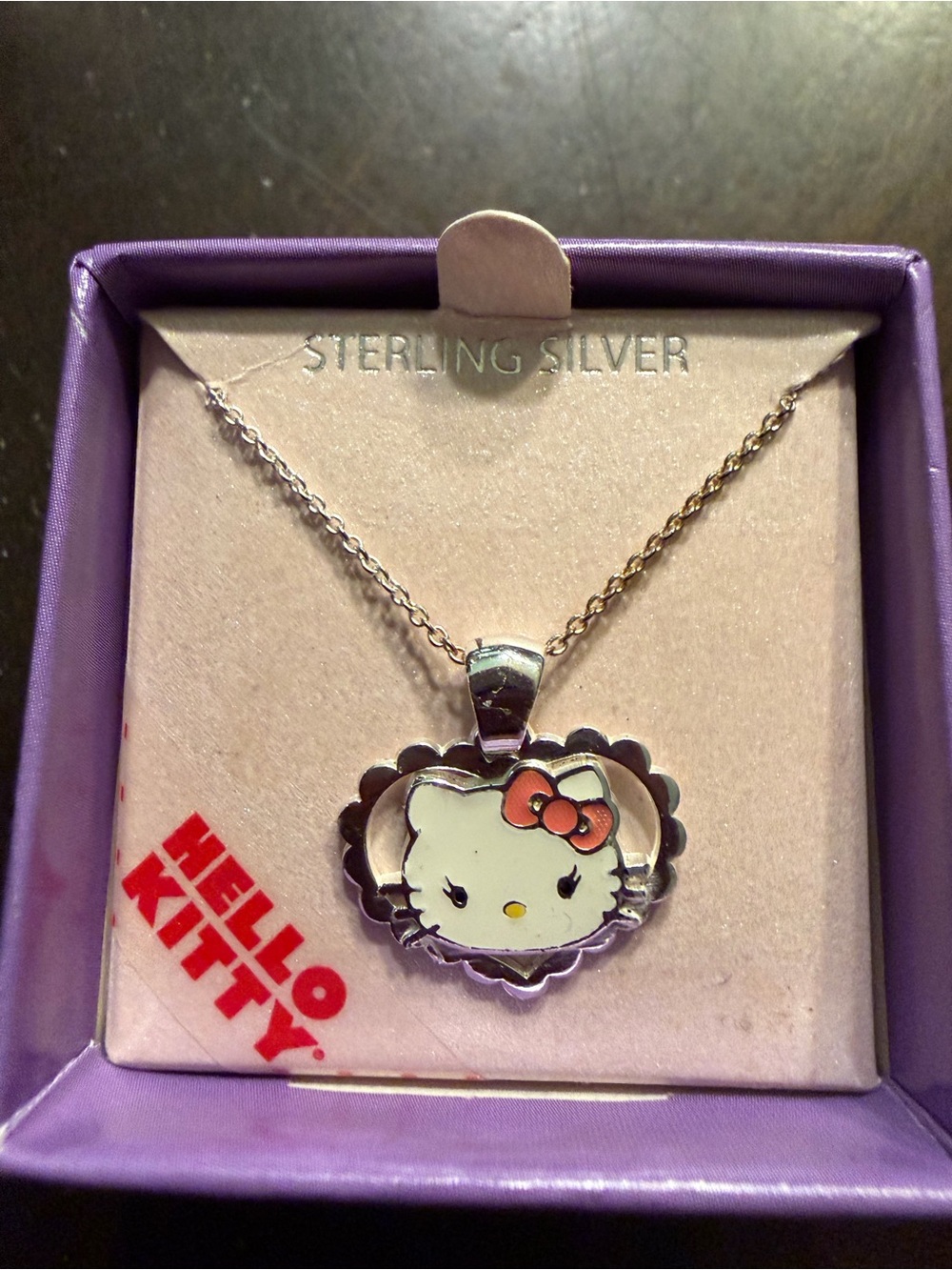 Hello Kitty Necklace NWT Sterling Silver